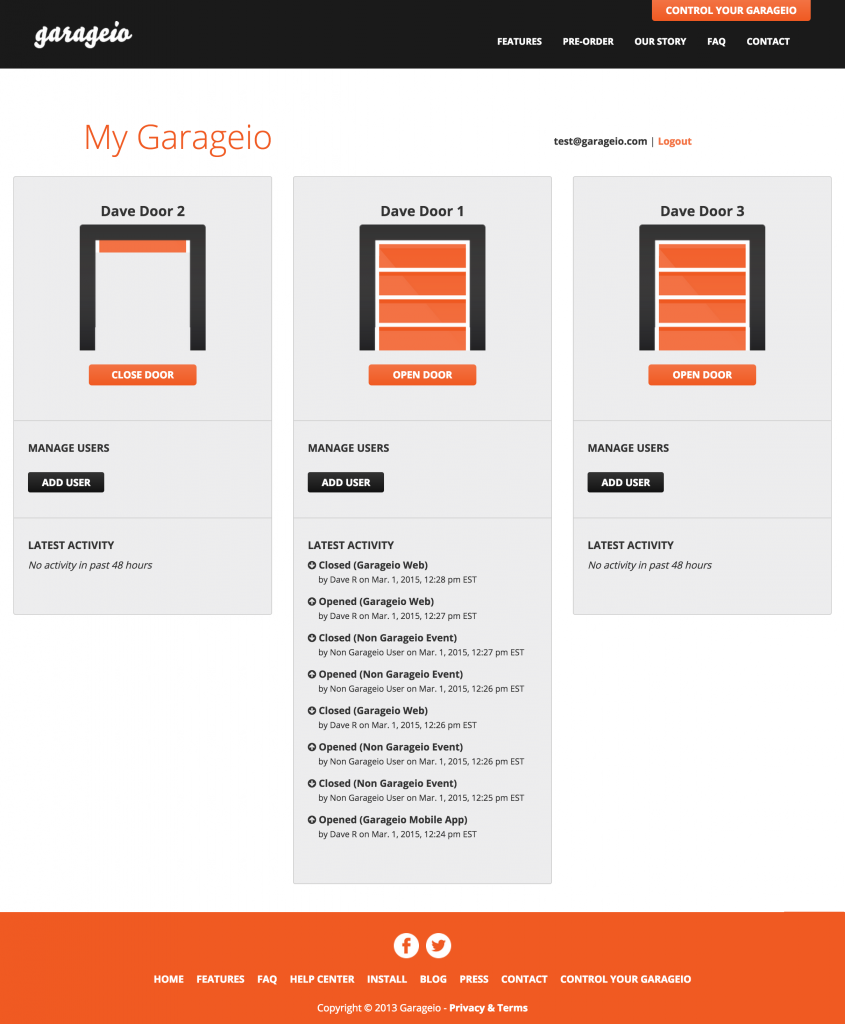 Garageio - History - Non Garageio Event